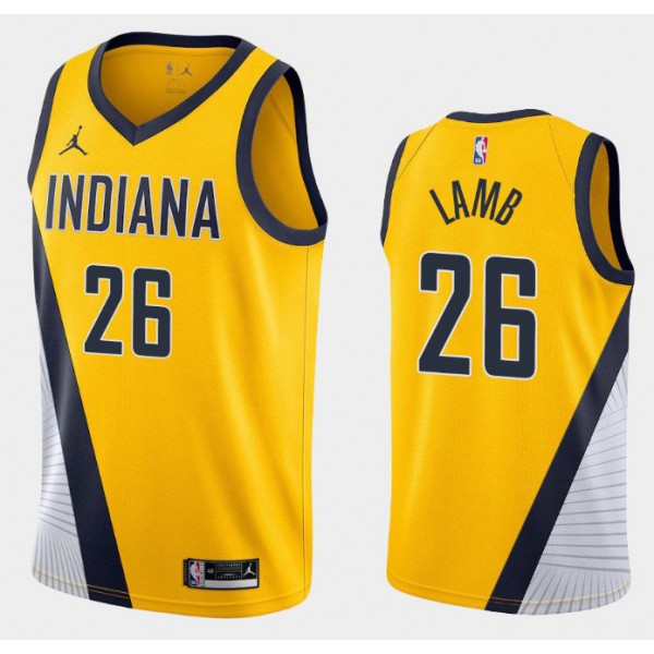 Indiana Pacers Trikot Jeremy Lamb 26 2020-2021 Jordan Brand Statement Edition Swingman - Herren